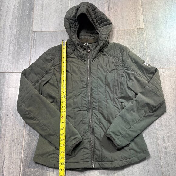KUHL Projekt Firefly Insulated Quilted Hooded Puffer Jacket Green Size Medium - Picture 6 of 11